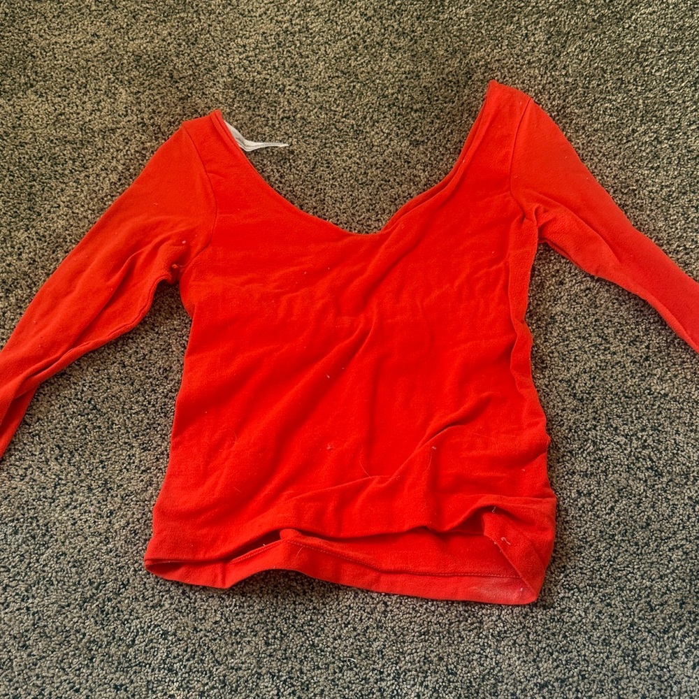 Urban Outfitters Red V-Neck Bodysuit - Picture 3 of 3